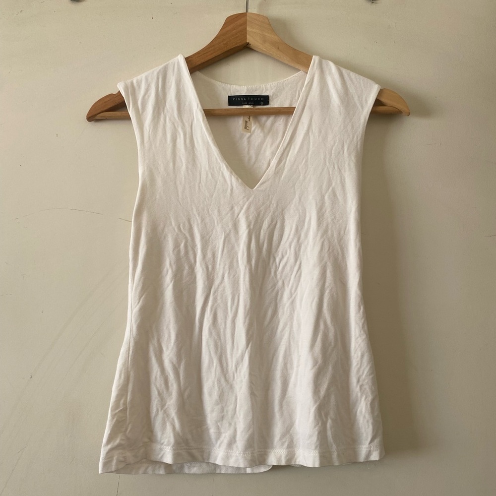 White Sleeveless Top